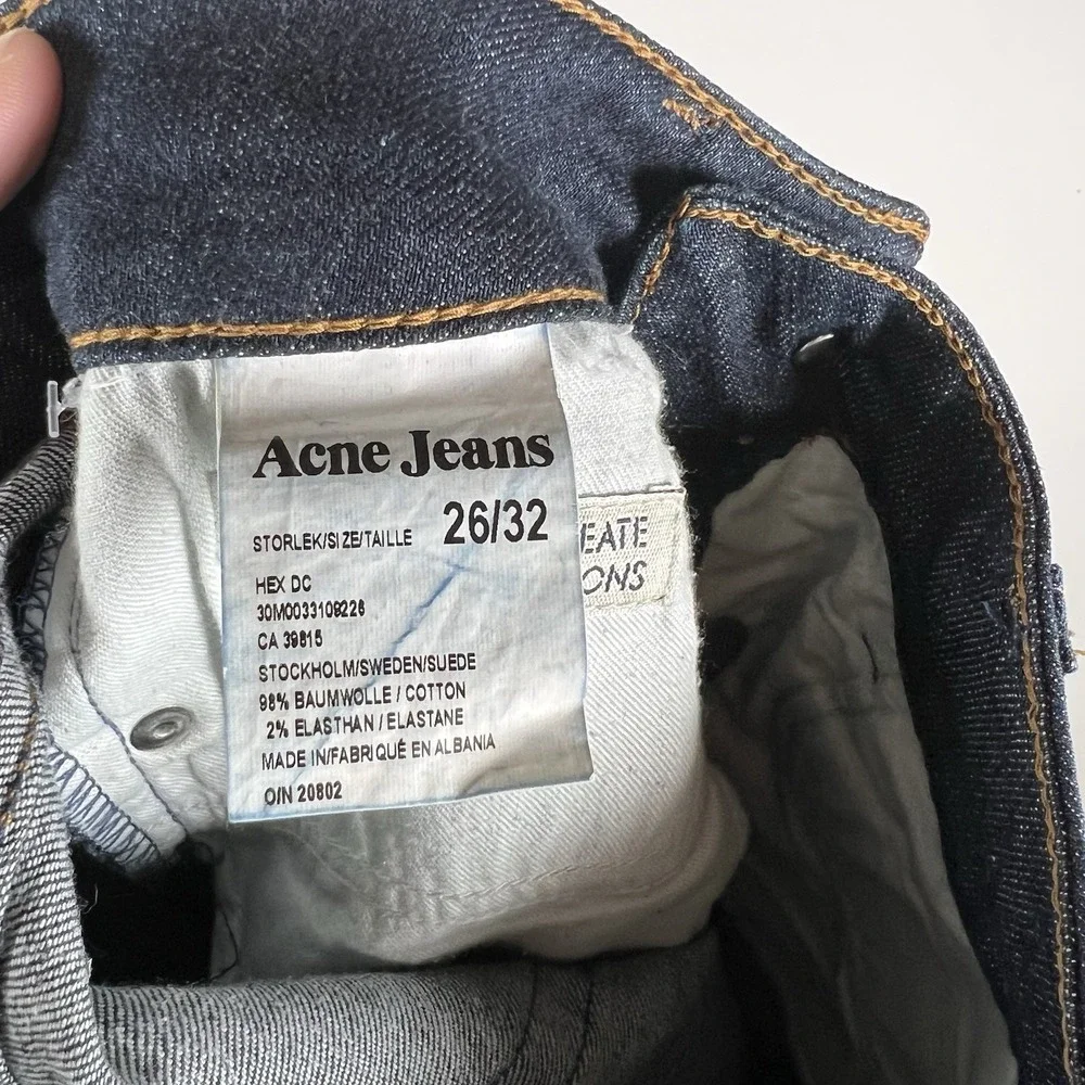 Acne Jeans Mic Another Raw‎ Jeans Men's Size W26 L32 Designer